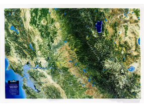 Central California & Northern Sierra – 3D Earth Image Map